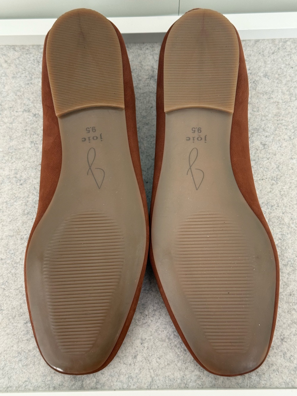 Joie Suede Ballet Flats 9.5 Brown Square Toe Whipstitch Boho - Picture 9 of 12